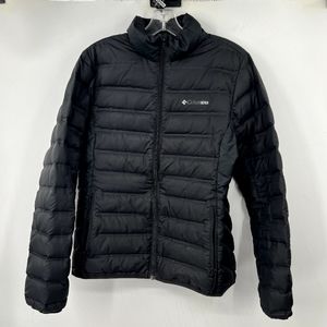 Columbia Lake 22 Down 650 Fill Puffer Jacket Size M Black Zip Up